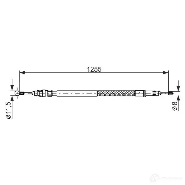 Трос ручника, стояночного тормоза BOSCH 1987482235 355301 BC11 19 CKQ9YU