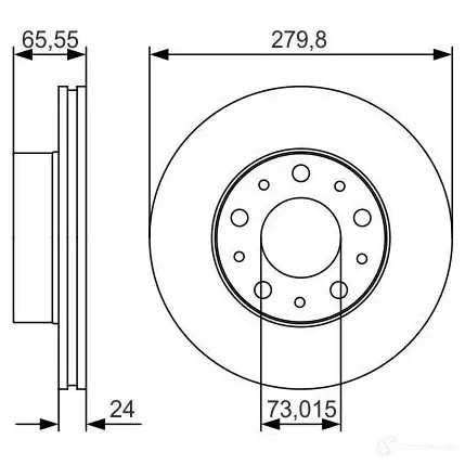 Тормозной диск BOSCH 340469 BD1956 0986479s70 E1 90R-02C0448/1355