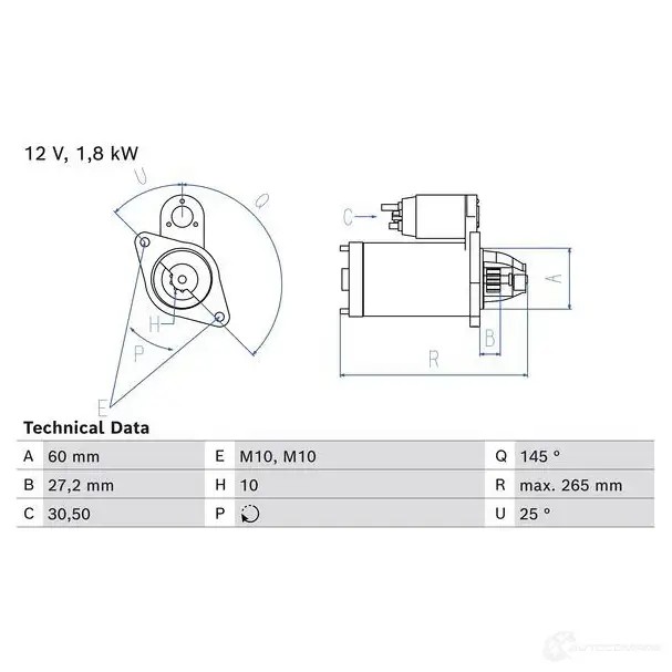 Стартер BOSCH 0986024820 Z GS963 1439279120