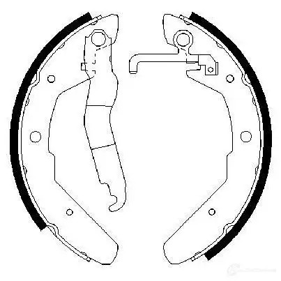 Барабанные тормозные колодки, комплект BOSCH CVFJK 0986487279 341481 BS52 9