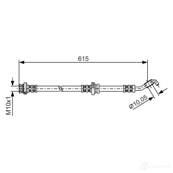 Тормозной шланг BOSCH B H805 1987476362 2NSBF 352830