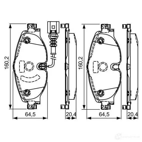 Противотуманная фара, противотуманка птф BOSCH 322608 0318402003 YGROIWK E3 46946