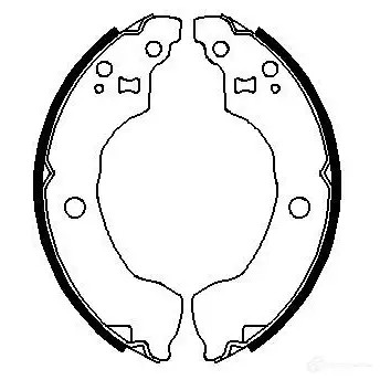 Барабанные тормозные колодки, комплект BOSCH 341740 0986487691 BS91 1 89USCS