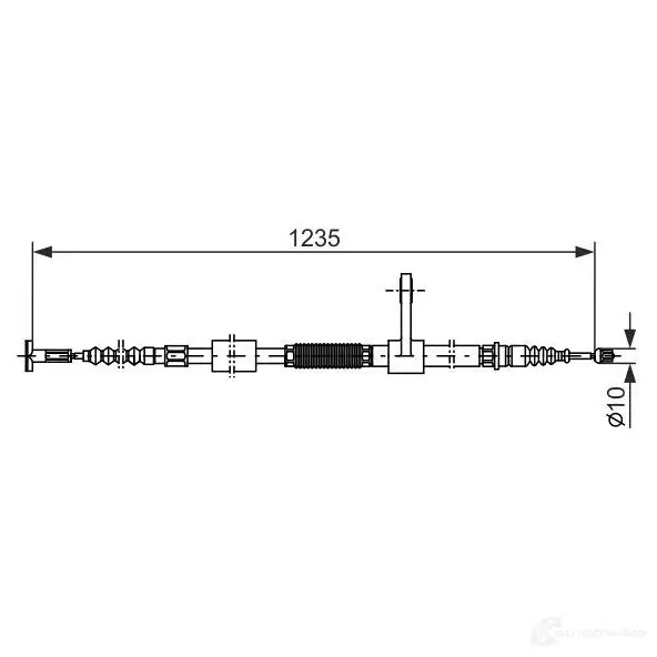 Трос ручника, стояночного тормоза BOSCH TCLNGT BC7 16 1987477831 353929