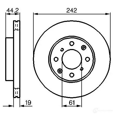 Тормозной диск BOSCH 0986478503 BD4 29 SPX2E 338975