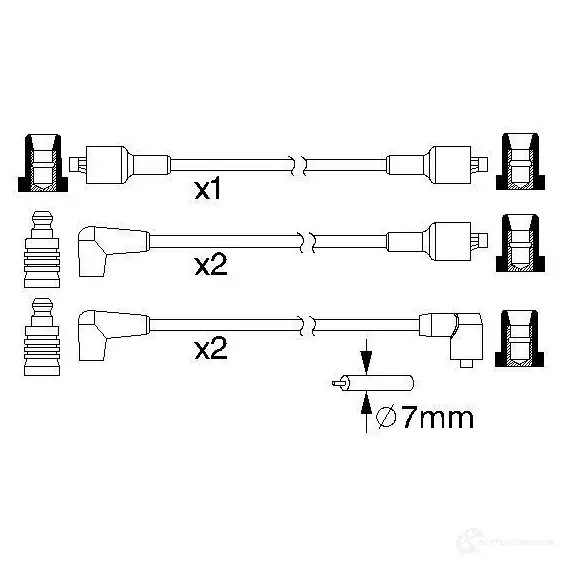 Высоковольтные провода зажигания, комплект BOSCH B 109 0986357109 1193471670 JPUXP