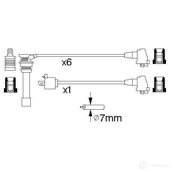 Высоковольтные провода зажигания, комплект BOSCH 335681 0986356925 I2B56F B 925