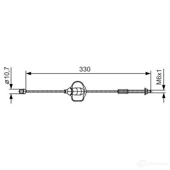 Трос ручника, стояночного тормоза BOSCH F9IL9U BC 1015 1987482121 355191