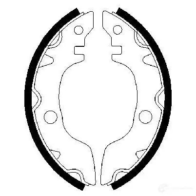 Барабанные тормозные колодки, комплект BOSCH 69N9X BS 669 0986487419 341568