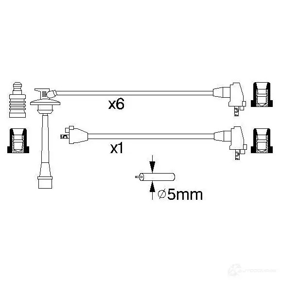 Высоковольтные провода зажигания, комплект BOSCH BAJN2 0986356924 335680 B 924