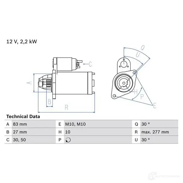 Стартер BOSCH NTYE1ZS 1 468 331139 0986014680