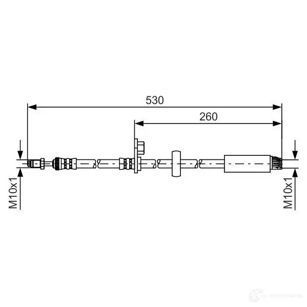 Тормозной шланг BOSCH B H1283 2ZPXO 1987481395 354494
