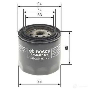 Масляный фильтр BOSCH f026407133 Z 4VFD1A 1437240906