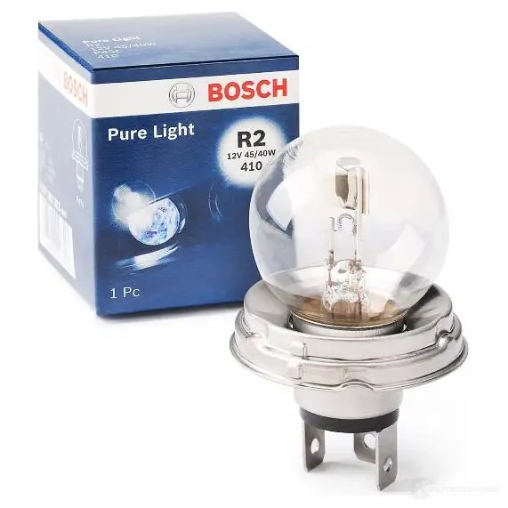 Лампа R2 45/40 Вт 12 В BOSCH 12V 45/40W R2 PURE LIGHT R2 (P45t) 1987302023 350134