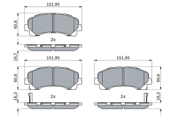 Тормозные колодки дисковые BOSCH 0 986 424 916 1439857696 T7VS N46