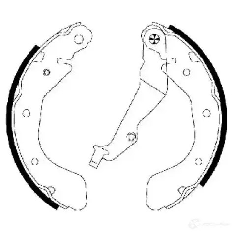 Барабанные тормозные колодки, комплект BOSCH 0986487714 VIQ4H BS9 34 341762