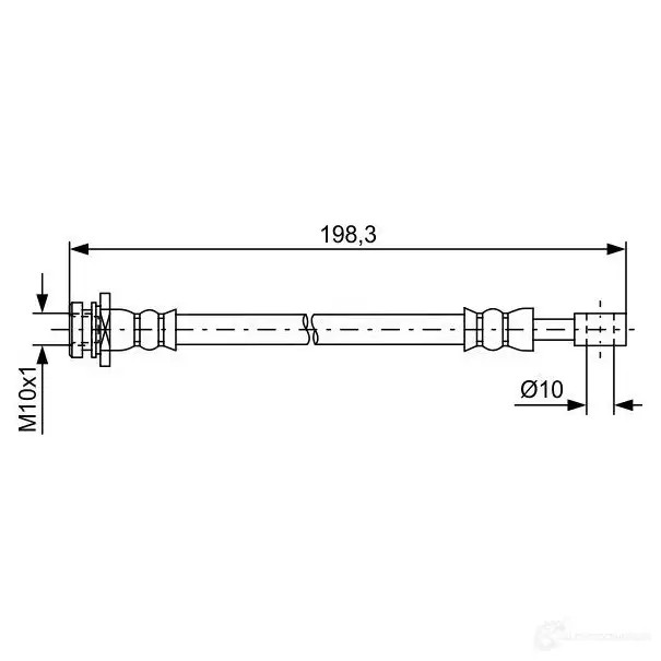 Тормозной шланг BOSCH SJIRSA 1987481630 354723 BH1 514
