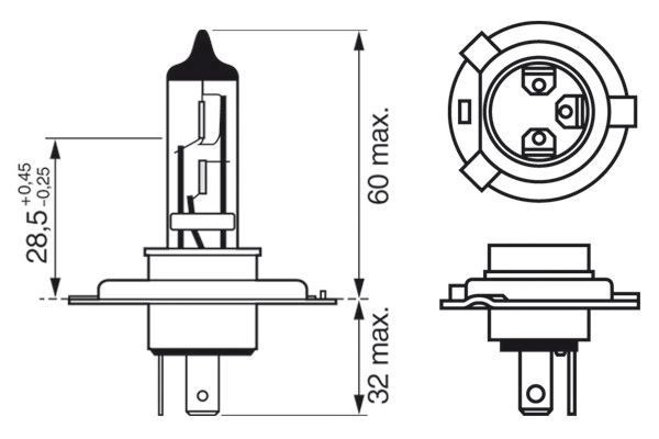 Лампа накаливания BOSCH 1987301440 BLV X6J 1440032427