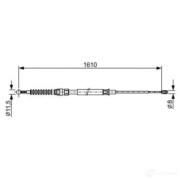 Трос ручника, стояночного тормоза BOSCH BC12 10 1987482326 355382 0LXZ2