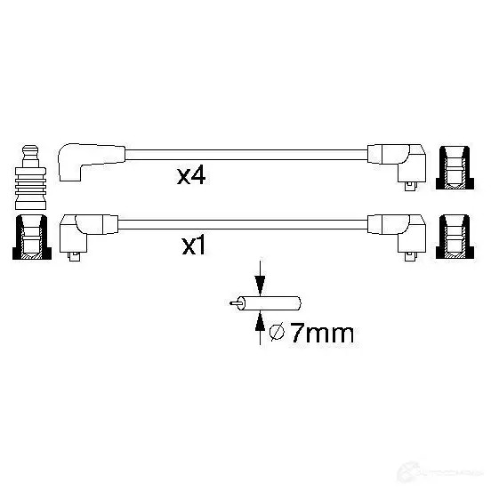 Высоковольтные провода зажигания, комплект BOSCH 335648 9ILIBK B 865 0986356865