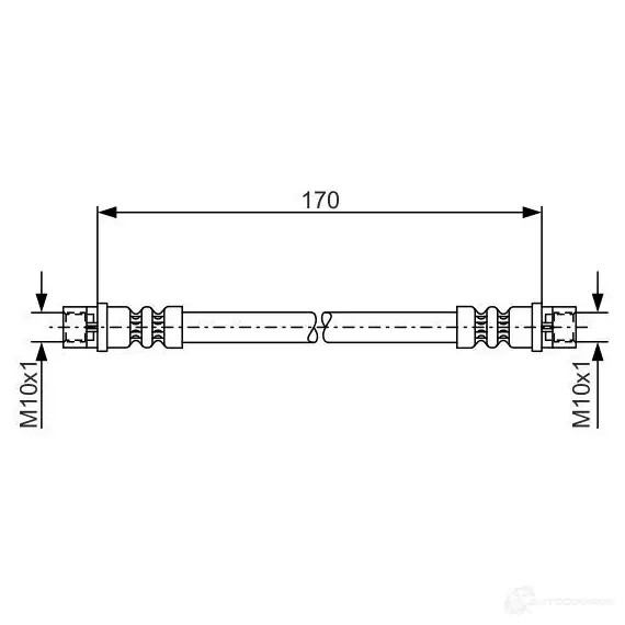 Тормозной шланг BOSCH BH0 09 1987476010 352602 1NR8E3