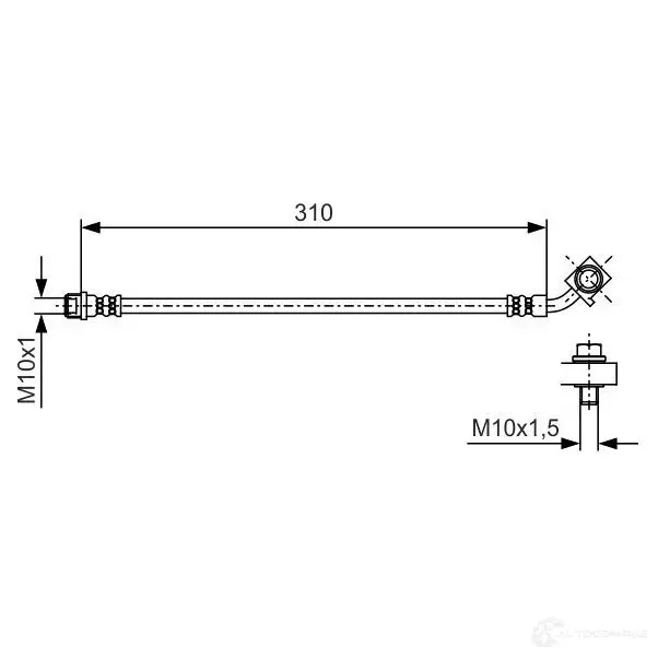 Тормозной шланг BOSCH 1437241098 X7NYGY 9 1987481b25