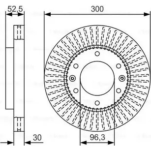 Тормозной диск Bosch V9T0M B D2352 340560 0 986 479 T88