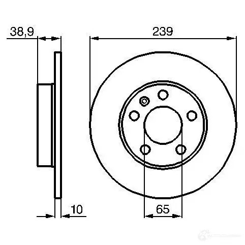 Тормозной диск BOSCH 0986478894 339257 7ZLSZ91 BD 793