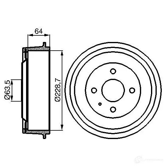Тормозной барабан BOSCH 338450 0986477012 3MPUTBG DB 092