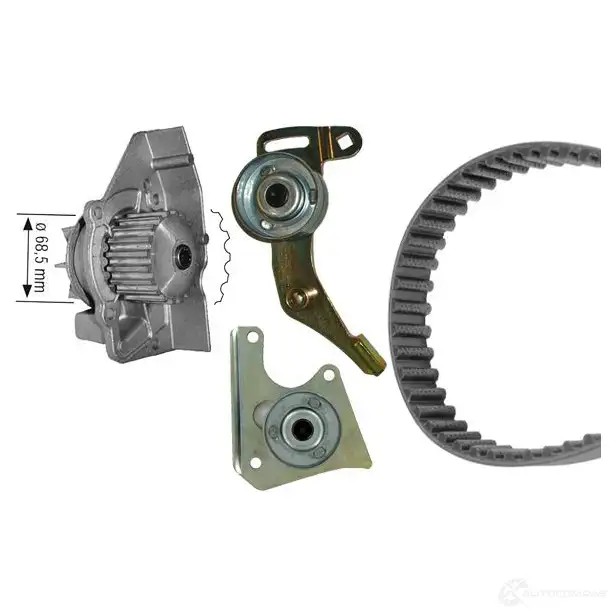 Комплект ремня грм с водяным насосом BOSCH 356214 9B4O4 1987946437 WASSERPUMPEN-S ET