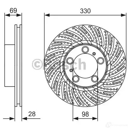 Тормозной диск BOSCH 0986479d25 BD244 6 340300 CHIV8DM